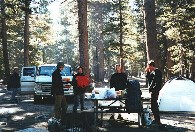 Rno v kempu v Tuolumne Meadows